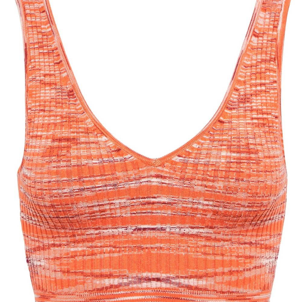 STAUD Hana space-dyed ribbed-knit crop top (size small) - Picture 4 of 4